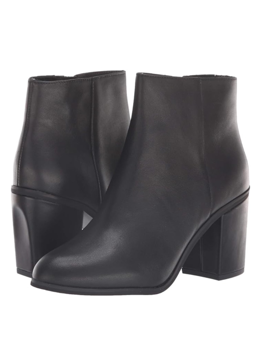 Seychelles Mist Black Leather Booties, 6.5